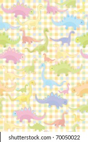 Seamless pattern   of cute dinosaurs
