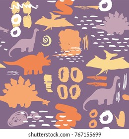 Seamless pattern with cute dinosaurs for children textile , wallpaper , posters and other design