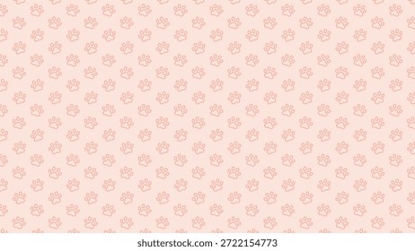Patrón sin fisuras de lindos estampados de patas de perro o gato sobre un fondo rosa suave para los amantes de los animales