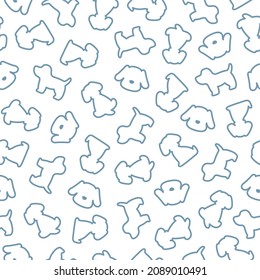 Seamless pattern with cute dog illustrations,