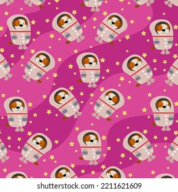 Seamless pattern with cute dogs perfect for wrapping paper