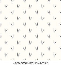 Seamless pattern with cute eared rabbits .