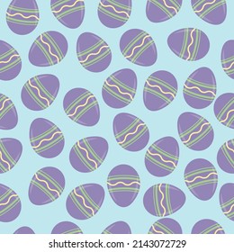 seamless pattern of cute eggs, Pastel Colors Decorated Easter Egg vector seamless pattern
