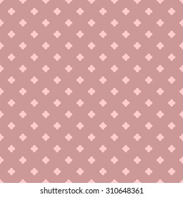 Seamless pattern with cute element with four rounded corners in the style of polka dot in soft reddish brown