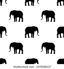 Seamless pattern with cute elephant, Creative childish texture. Great for fabric, textile Vector Illustration.