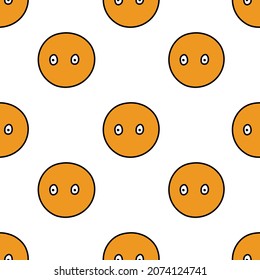 Nahtlose Muster süßer Emoji auf weißem Hintergrund. Nahtlos für Textilien, Kleid, Hemd, Mode, Bettwäsche, Vorhänge, Papier, Deckenhaut, Umhüllungspapier.