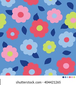 Seamless pattern of cute floral background