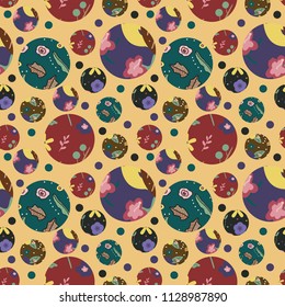 Seamless pattern with cute florals