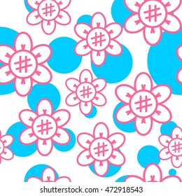 Seamless pattern cute flower
