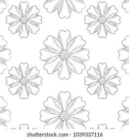 seamless pattern cute flower decoration ornament