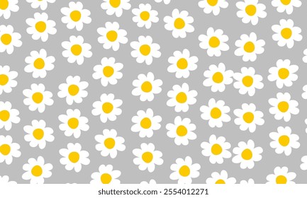 Seamless pattern with cute flower. Seamless floral pattern, Abstract nature, Beautiful botanical design. Floral Vector Illustration.