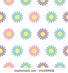 Seamless pattern with cute flowers. Seamless pattern can be used for wallpaper, pattern fills, web page background, surface textures.