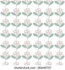 Seamless pattern with cute flowers. Seamless pattern can be used for wallpaper, pattern fills, web page background, surface textures