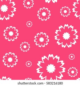 Seamless pattern with cute flowers. Seamless pattern can be used for wallpaper, pattern fills, web page background, surface textures.