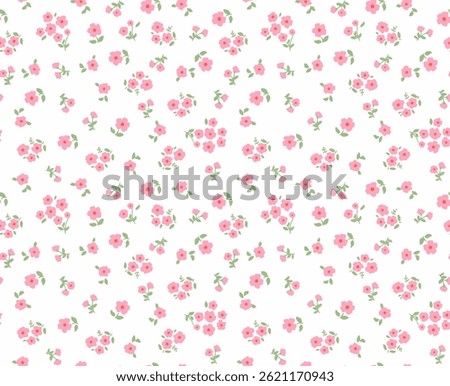Seamless pattern with cute flowers. Fashion print. Vector illustration.