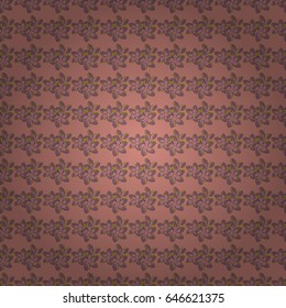 Seamless pattern with cute flowers in pink, yellow and purple colors. Spring vintage floral background. Beautiful vector texture.