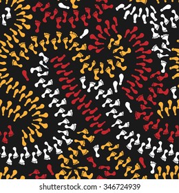 Seamless pattern with cute footprints