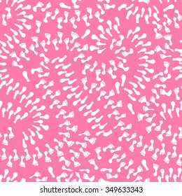 Seamless pattern with cute footprints