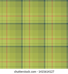 Seamless pattern in cute green and red colors for plaid, fabric, textile, clothes, tablecloth and other things. Vector image. 

