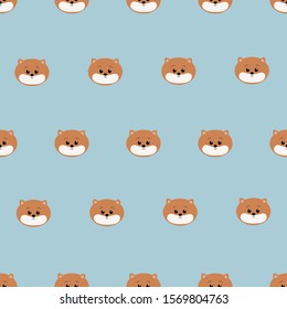 Seamless pattern with cute hamster. Vector illustration.
