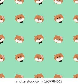 Seamless pattern with cute hamster. Vector illustration.