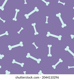 Seamless pattern with cute hand draw bones. Flat vector illustration. Fun Halloween theme background for wrapping paper, print, card, gift, fabric, textile, wallpaper, packaging.