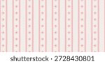 Seamless pattern with cute hand drawn pink flowers on a white background. Decorative wrapping paper and textile backgrounds