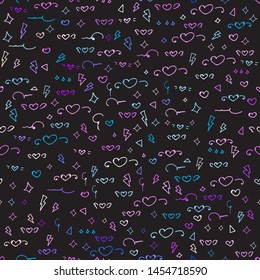 Seamless pattern with cute heart pattern background. Vector illustrations for gift wrap design.
