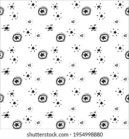 seamless pattern of cute heart and star vector illustration.design for print ,background,texture.wallpaper and more.