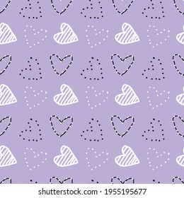 seamless pattern of cute heart vector,design for print ,background,texture.wallpaper and more.valentine card.