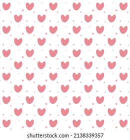 seamless pattern of cute heart vector,design for print ,background,texture.wallpaper and more.valentine card.