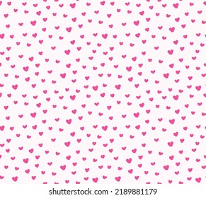 Patrón sin foco con corazones lindos. Ideal para tejidos, textiles, fondos, embalajes, cubiertas. Vector de fondo creativo. Para San Valentín, bebé y niños.