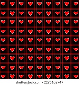 seamless pattern with cute hearts look a sweet candy 