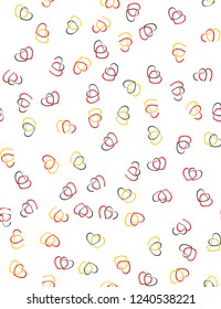 Seamless pattern with cute hearts. Vector ornament for Valentine's day. Romantic design with hearts. Valentine's day background.