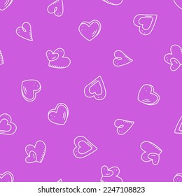Patrón sin foco de corazones bonitos, fondo de fondo de fondo de fondo para el día de San Valentín. Ilustración vectorial, boda conceptual, celebración del amor.