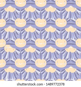 Seamless pattern with cute Hedgehogs on white background