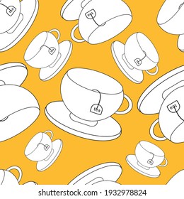 Patrón sin foco en el estilo lindo, kawaii y garabatos. Adecuado para tu diseño de productos como textiles, telas, papel de oficina, papel de pared, ropa, etc.