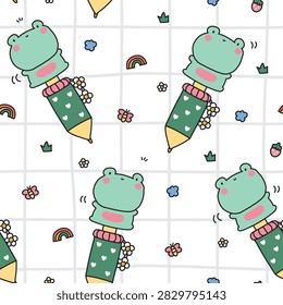 Seamless pattern cute kawaii