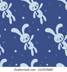 Seamless pattern with cute kid toys