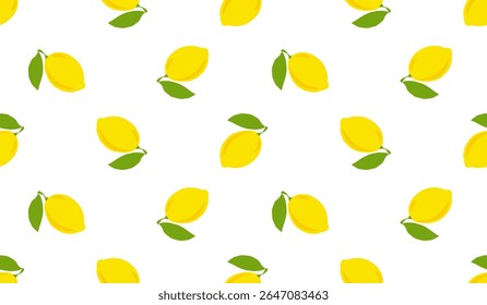 Seamless pattern with cute lemon.