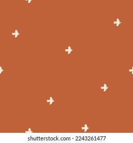 Seamless pattern with cute little birds. Vector illustration.