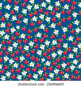 seamless pattern with cute little flowers. Vector
