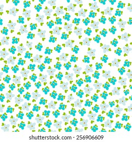 seamless pattern with cute little flowers. vector illustration