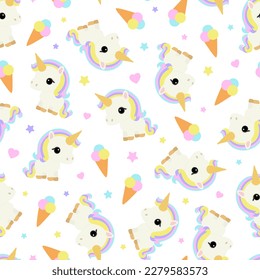 Dibujo vectorial de unicornio lindo