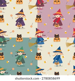 Seamless pattern and cute
