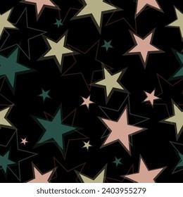 Seamless pattern cute multicolored star pattern. seamless pattern with colorful stars