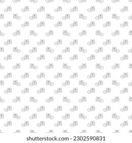 Seamless pattern with cute muzzle of magical cat4. Doodle vector illustration.