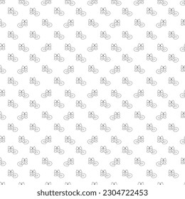 Seamless pattern with cute muzzle of magical cat. Doodle vector illustration.