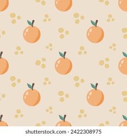 seamless pattern with cute orange 