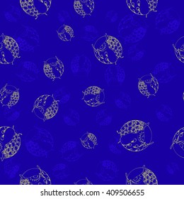 Seamless pattern with cute owls. Stylish graphic design